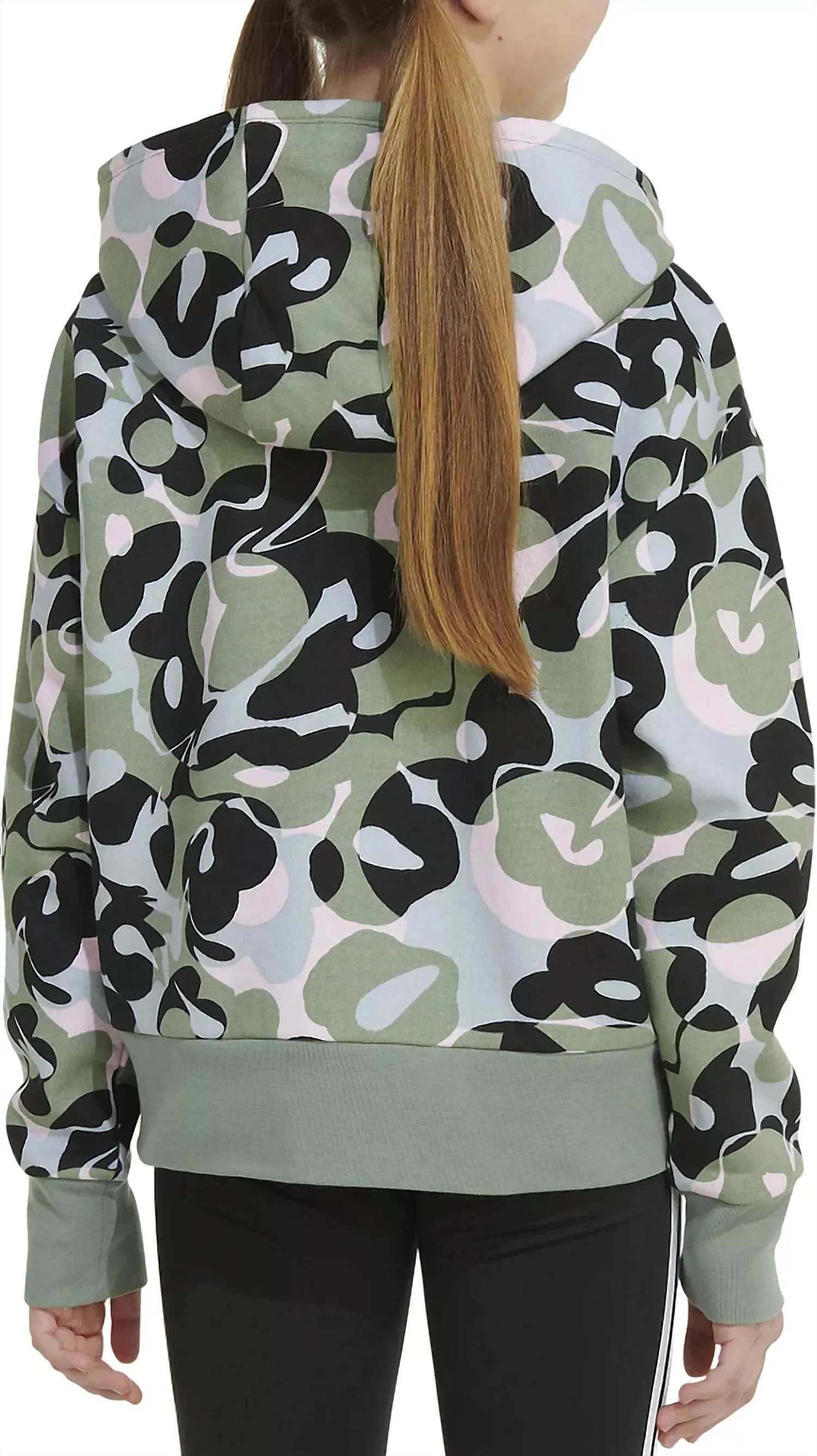 Adidas - Girls Loose Fit Fleece Hoodie