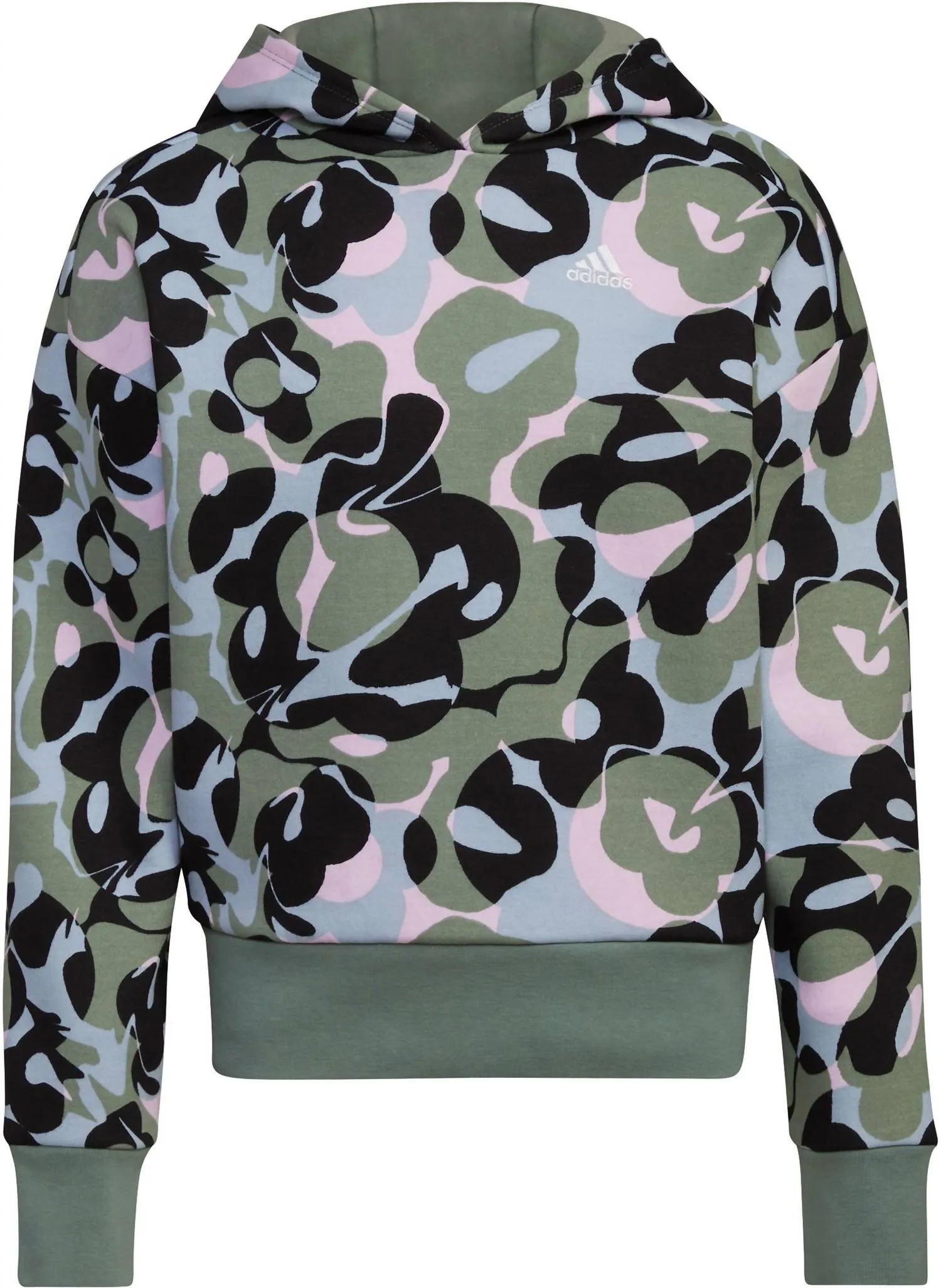 Adidas - Girls Loose Fit Fleece Hoodie