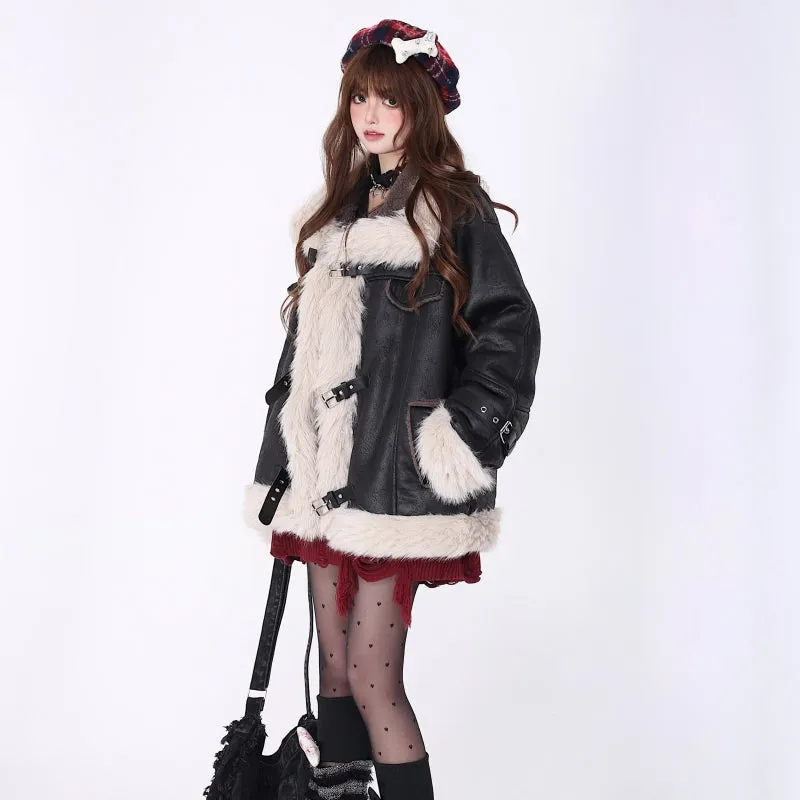 American retro Maillard-style Coat