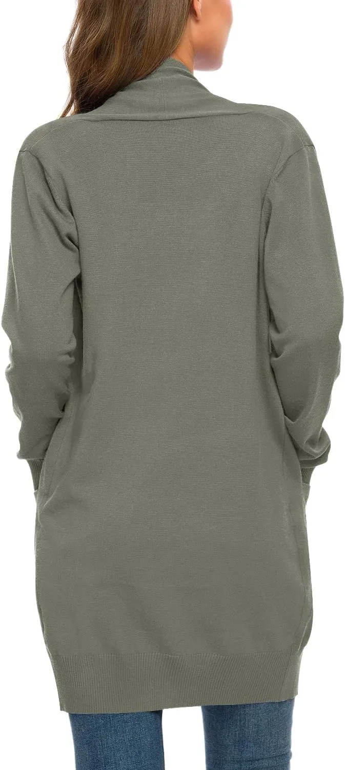 Anymiss Womens Lightweight Cardigan Sweaters Knit Kimono Oversized Soft Jackets with Pockets S-3X