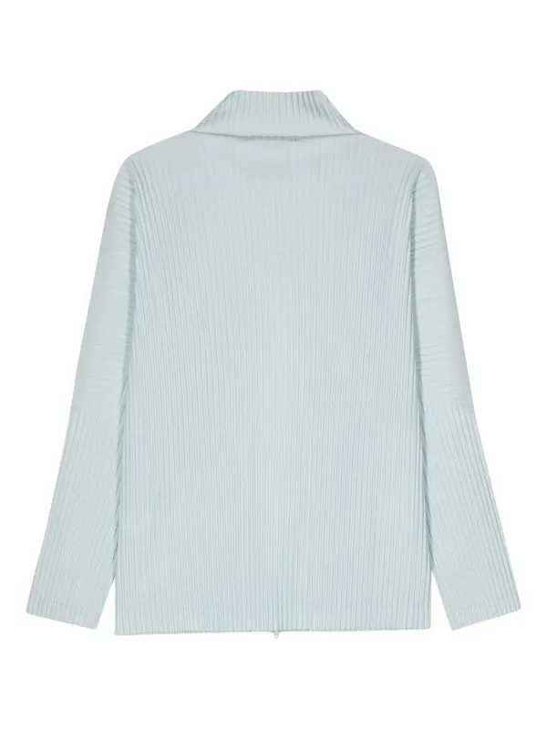 AW23 Pleated Zip-Up Jacket - Light Blue