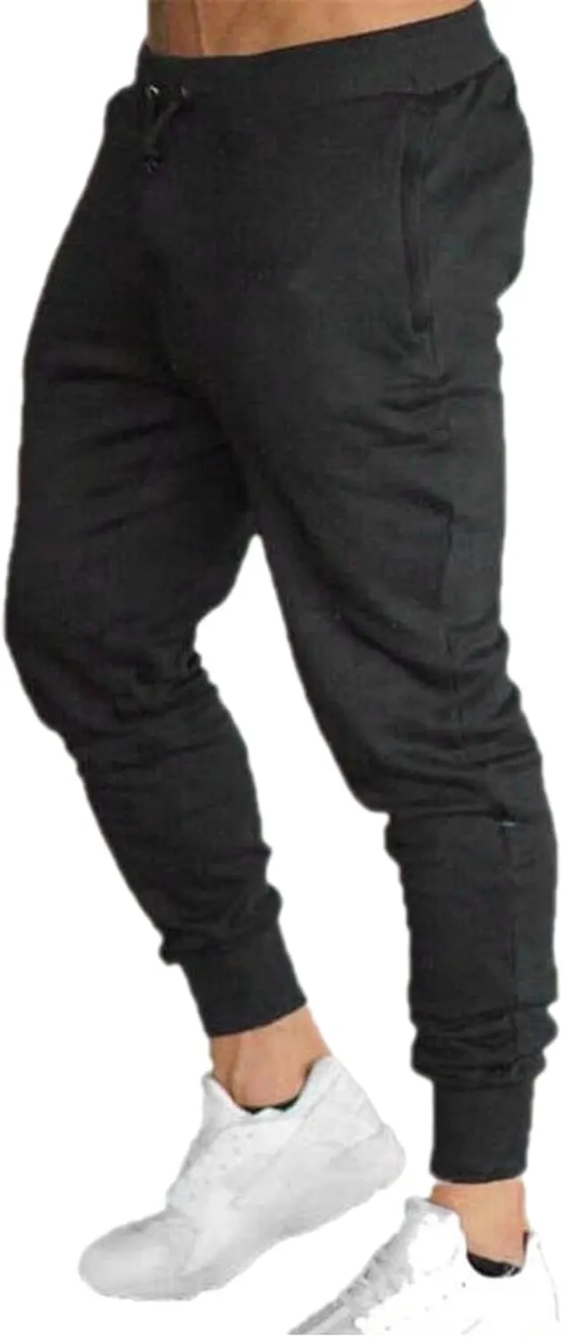 Big and Tall Sweatpants for Men Sweatpants for Men Loose Fit Men's Solid Cotton Yoga Sweatpants Athletic Lounge Pants
