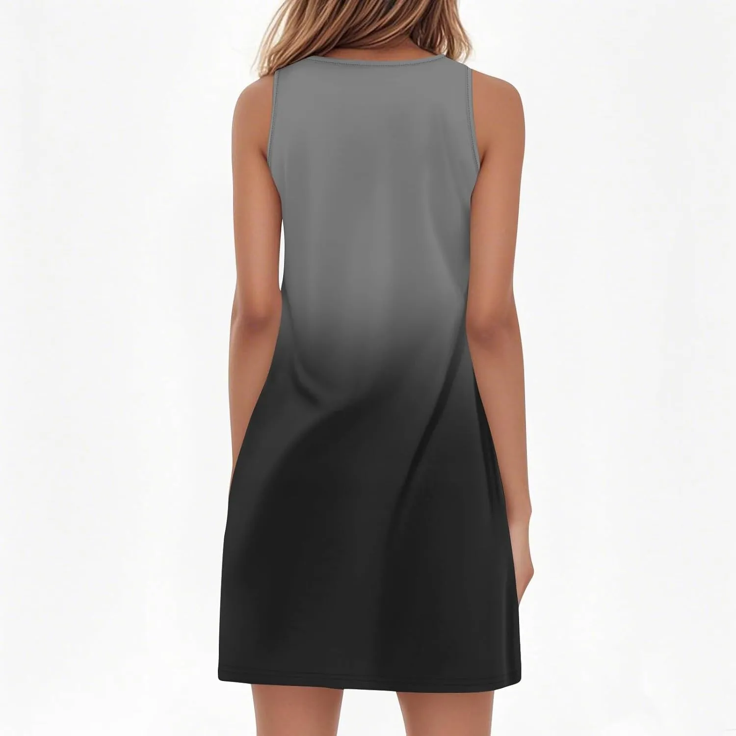 FlekmanArt Women's Tank Nightgown Dresses V Neck Sleepshirts Soft Dress Sleeveless Solid Color Chemise Nightdress S-XXL
