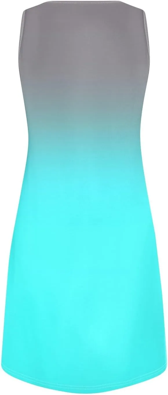 FlekmanArt Women's Tank Nightgown Dresses V Neck Sleepshirts Soft Dress Sleeveless Solid Color Chemise Nightdress S-XXL