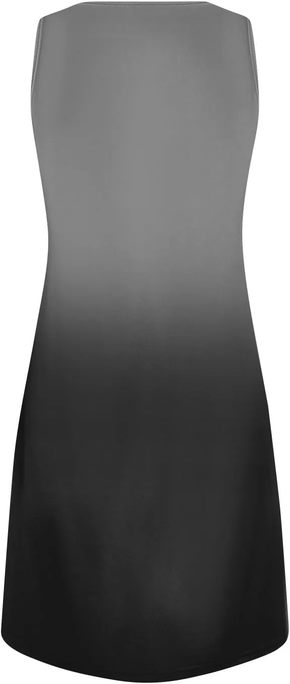 FlekmanArt Women's Tank Nightgown Dresses V Neck Sleepshirts Soft Dress Sleeveless Solid Color Chemise Nightdress S-XXL