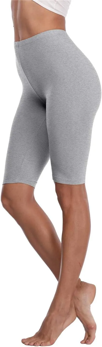 Kotii Women's Buttery Soft Short Leggings Modal Cotton Shorts Under Dresses Leggings Pants