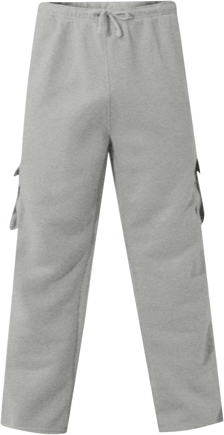 Mens Cargo Sweatpants Athletic Straight Jogger Pant with Pockets Big and Tall Baggy Tactical Workout Trouser