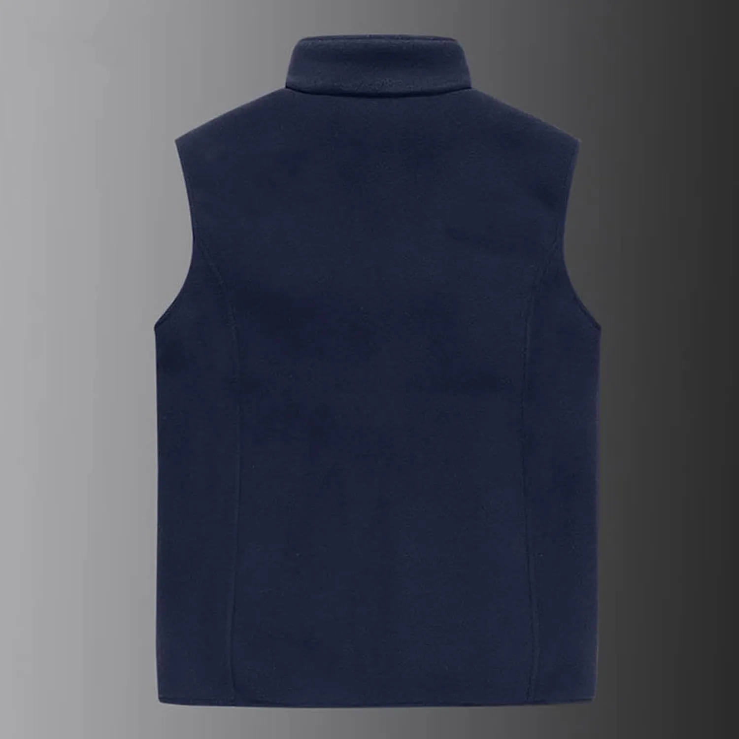 Men's Full-Zip Polar Fleece Vest Lightweight Warm Casual Sleeveless Jacket Fall & Winter Stand Collar Warm Outerwear