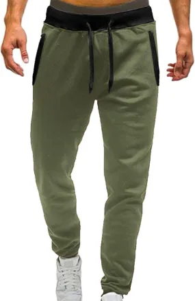 Mens Warm Fleece Sweatpants Winter Joggers Pants Sherpa Lined Athletic Sweatpants with Zipper Pockets