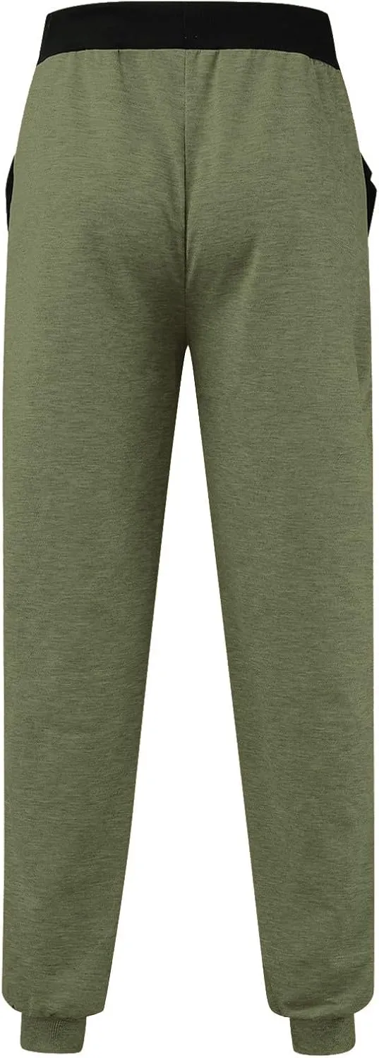 Mens Warm Fleece Sweatpants Winter Joggers Pants Sherpa Lined Athletic Sweatpants with Zipper Pockets