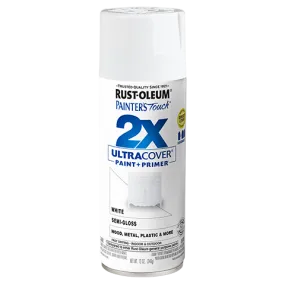 Rust-Oleum 12oz 2X Painter's Touch® Ultra Cover® Semi Gloss Spray Paint (12 oz, Semi-Gloss White)