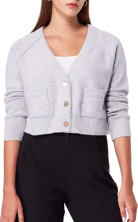 Simple&Opulence Women's Cashmere Cardigan Sweater, Cashmere Long Sleeve V Neck Open Front Cardigan with Pocket