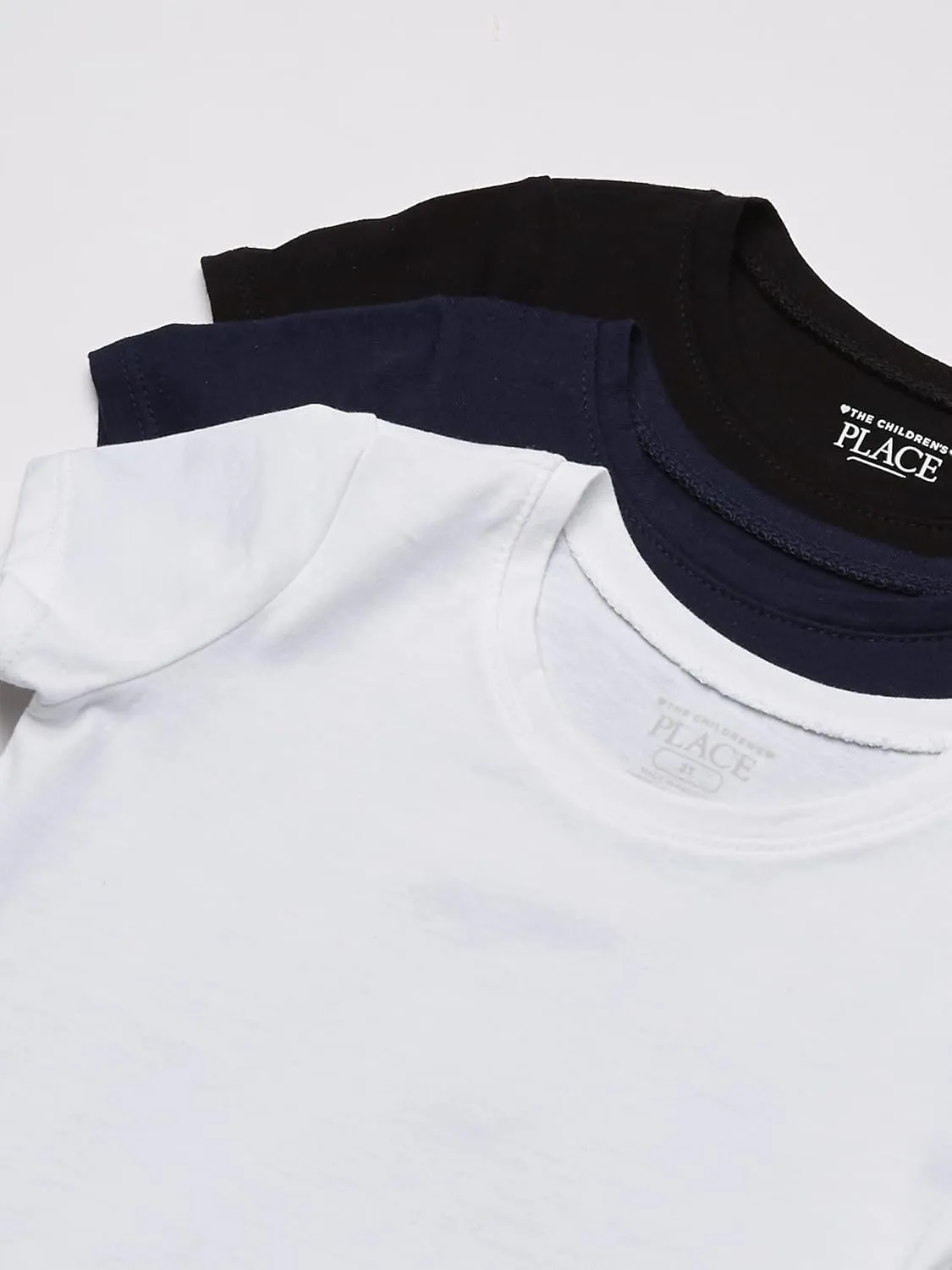 The Children's Place Baby Girls' and Toddler Short Sleeve Basic Layering T-Shirt