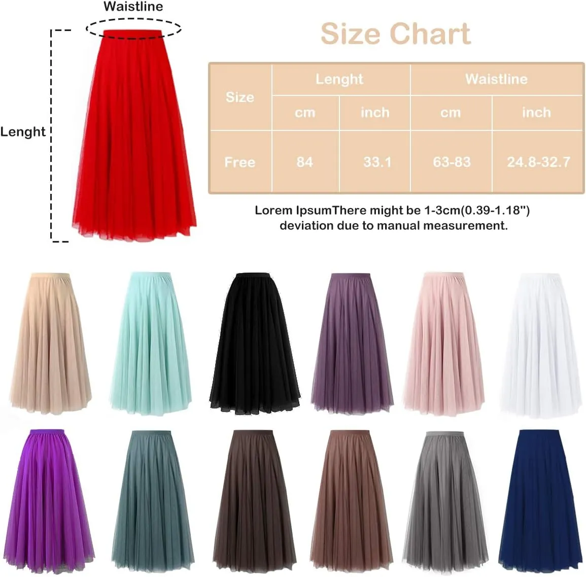 Tulle Skirts for Women Pleated Layered Tutu Skirt Ladies Elegant Flowy Long Skirts Bridesmaid Wedding Midi Skirt