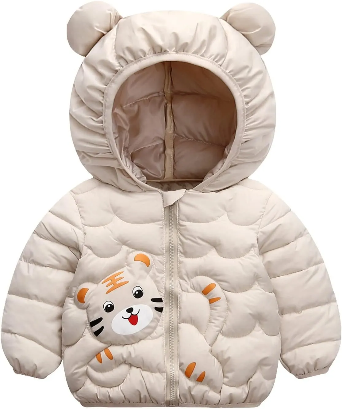 Winter Coats for Baby Girls Boys Kids Light Puffer Jacket with Hood Bear Down Jacket Infant Padded Outwear