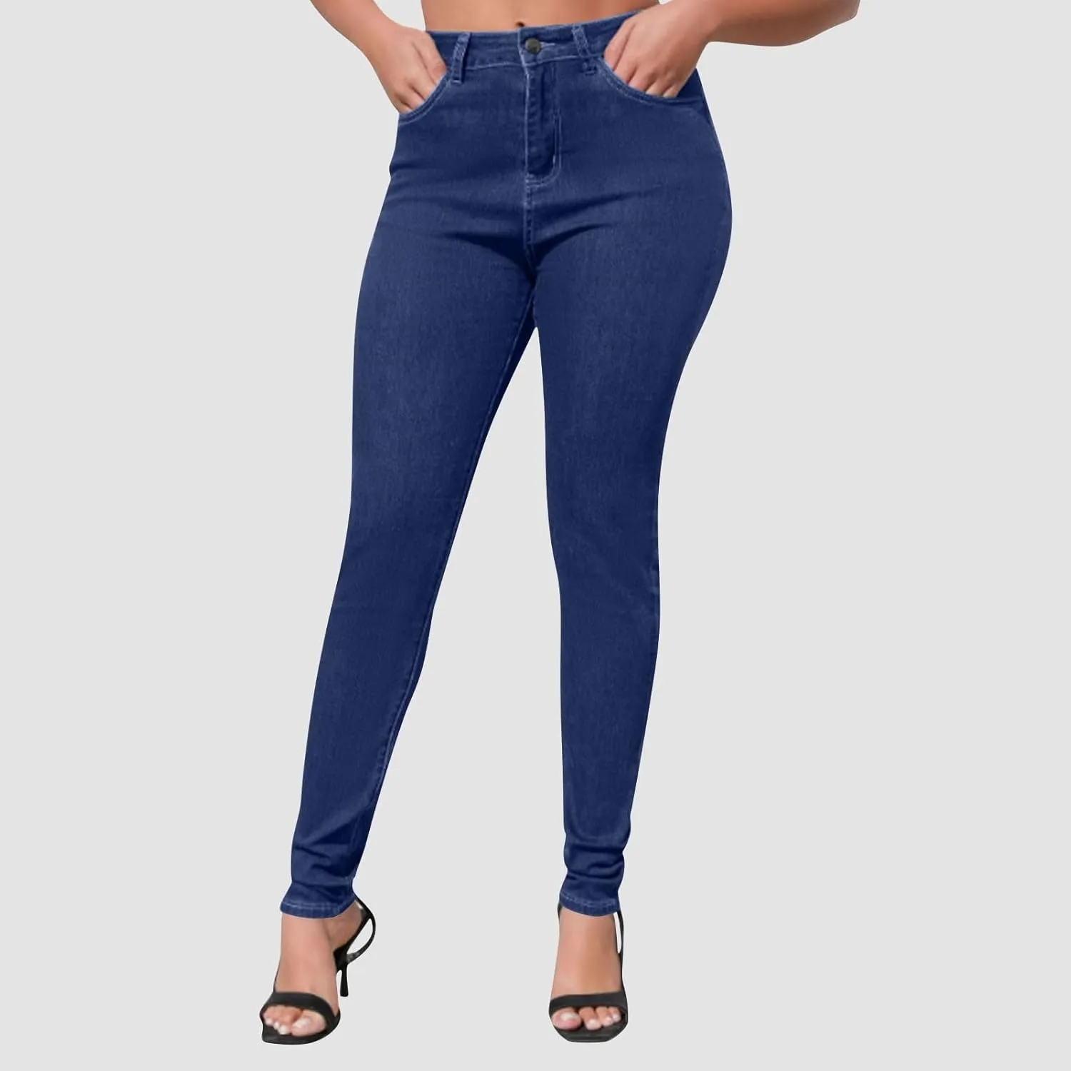 Women's High Waist Skinny Jeans Casual Sexy Butt Lift Slim Fit Stretch Denim Pants Trendy Stretch Pencil Jeans