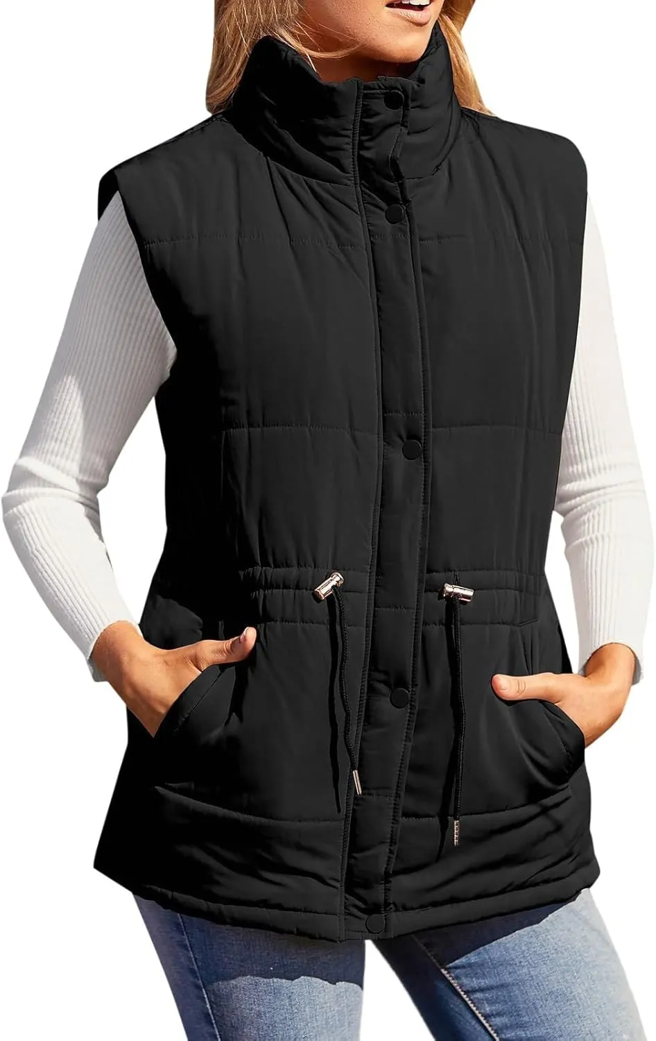 Women's Puffer Jacket Packable Quilted Lightweight Down Parka Oversized Short Bubble Coat Light Warm Hooded Jacket
