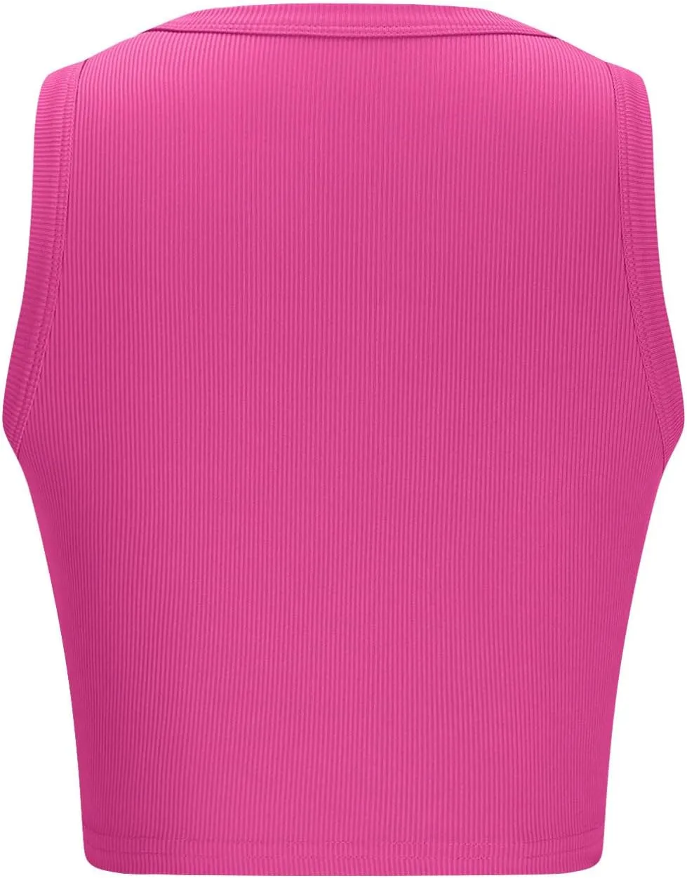 Women's Ribbed Knitted Tank Tops Round Neck Slim Basic Sleeveless Tee Shirts Summer Casual Workout Athletic Shirts