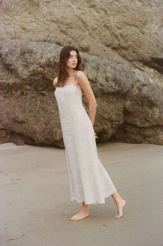 Woven 100% Linen Maxi Dress